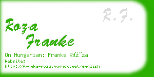 roza franke business card